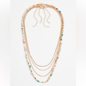 Multicolor Beaded Layered Necklace